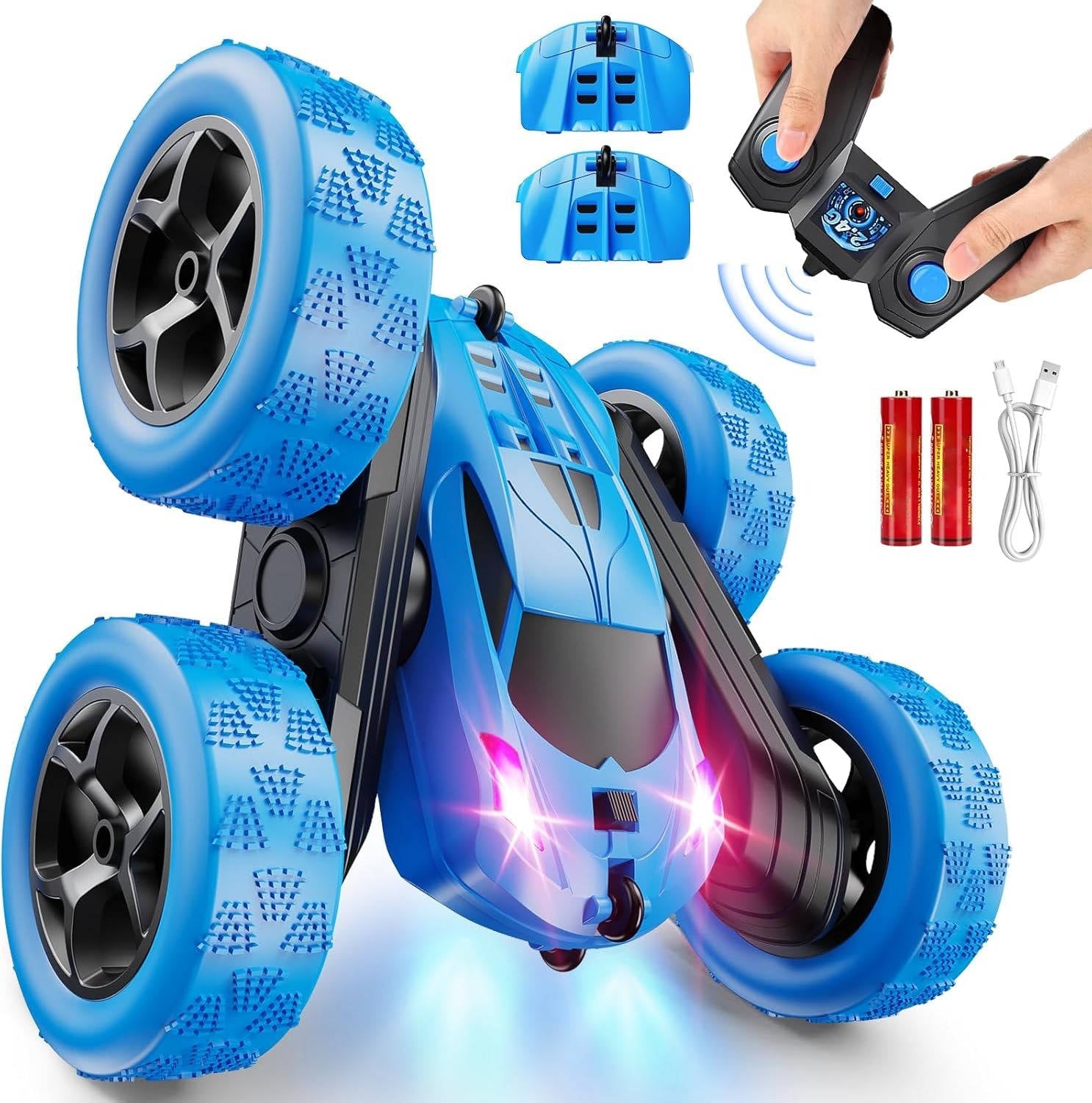 RC Stunt Car with LED Lights & 360 Flips