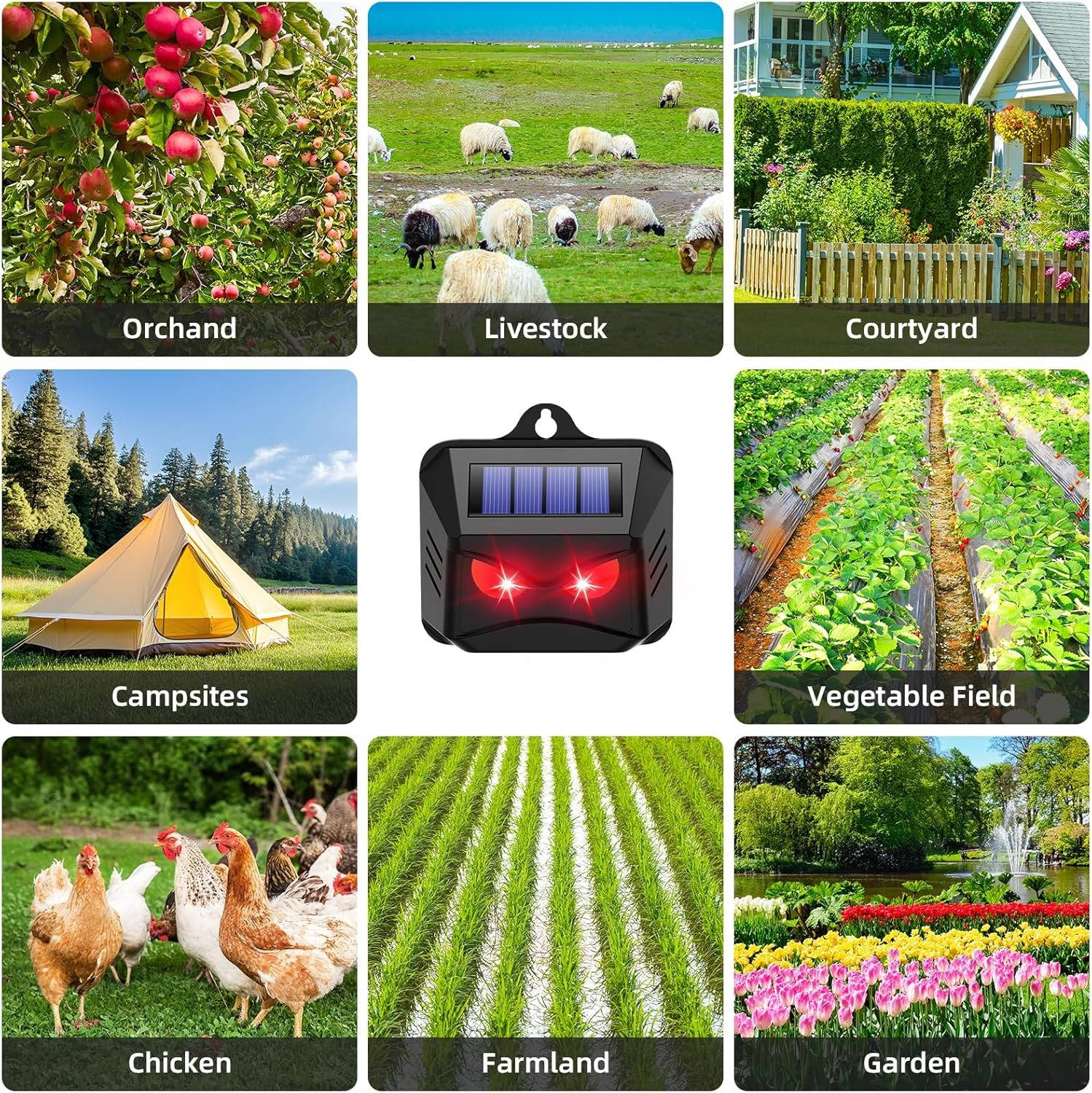 Solar Ultrasonic Animal Repellent (2-Pack)