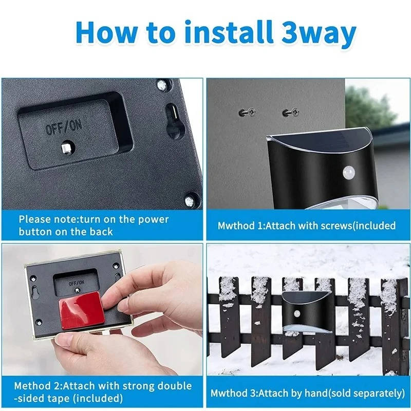 Solar Motion Sensor Fence and Stair Light