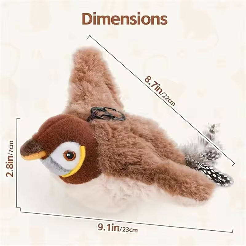 Interactive Flapping Bird Cat Chase Toy