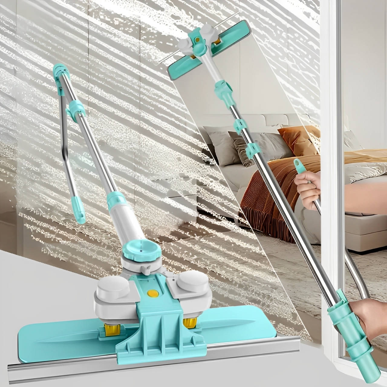 Telescopic Long-Handle Window Cleaner Brush