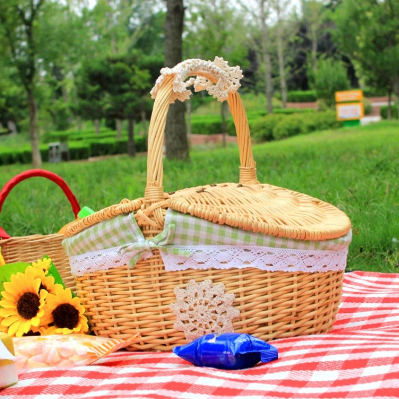 Natural Wicker Picnic Basket