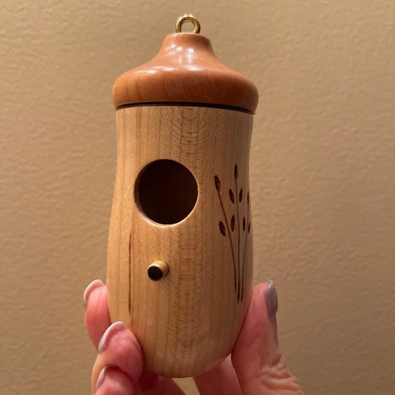 Wooden Hummingbird House Natural Garden Nest Box