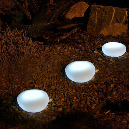Solar Pebble LED Landscape Light