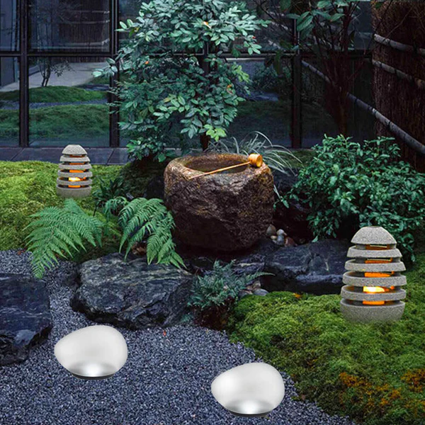Solar Pebble LED Landscape Light