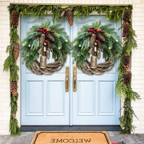 Farmhouse Christmas Boho Wreath