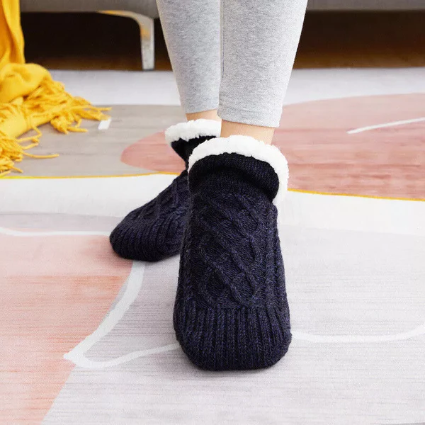 Non Slip Thermal Socks for Women Indoor Warm Fleece Grip