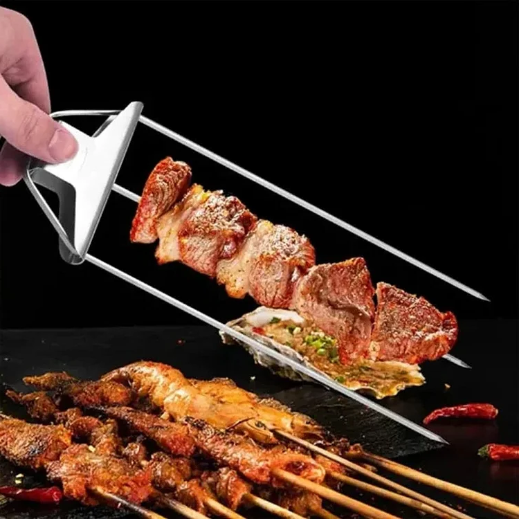 Three-Prong BBQ Grill Skewer Set