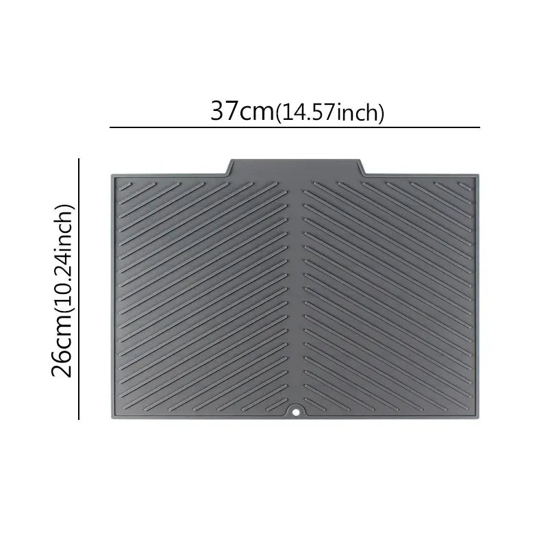 Silicone Dish Drying Mat with Drain