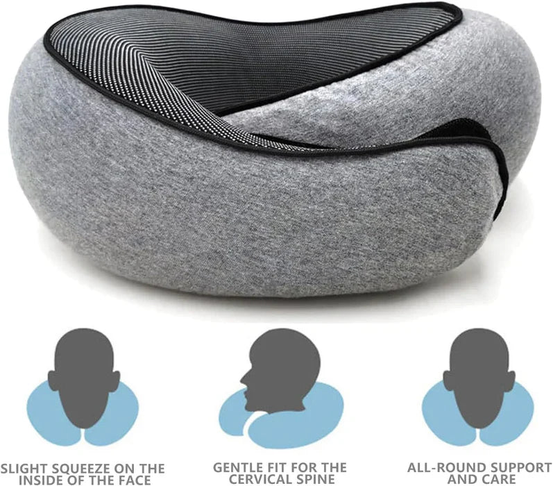 Snail Style Memory Foam Travel Curved Neck Pillow