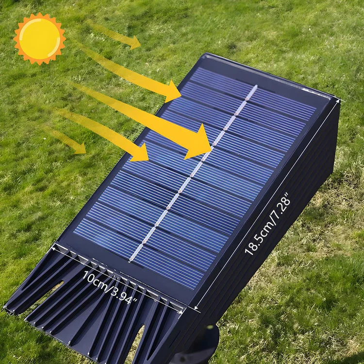Solar LED Multi-Zoom Spotlight, RGB Waterproof